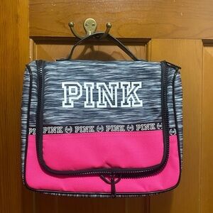 PINK Victoria's Secret Cosmetic Bag - Gray and Pink